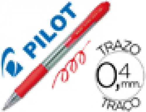 Esferografica pilot super grip vermelho -retratil -com grip-tinta base de oleo , Pilot , 23164 , 4902505154898